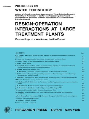 cover image of Design—Operation Interactions at Large Treatment Plants